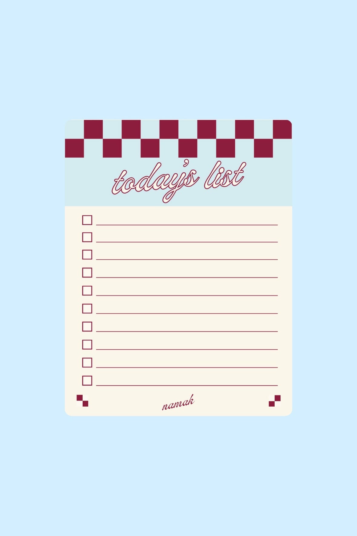 Today's List Notepad